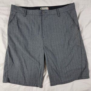 Oakley Executive Shorts Mens 38 Pinstripe Gray Forged Goods Casual Summer Walk